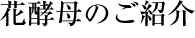花酵母のご紹介