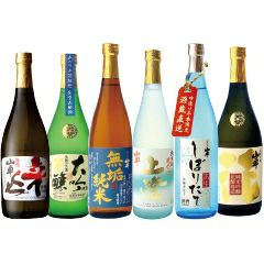 【25EF01／福箱】大吟醸あべりあ720ml、純米上澄720ml、純米吟醸720ml、辛くち720ml、無垢純米720ml、しぼりたて本生　花酵母造り720ml【原田酒造場】